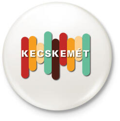 printfashion Kecskemét - Színes - Kitűző, hűtőmágnes - Fehér (7139314)