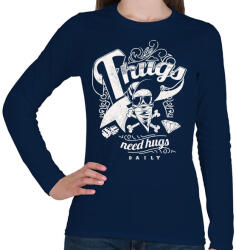printfashion Gengszterek - Női hosszú ujjú póló - Sötétkék (254900)