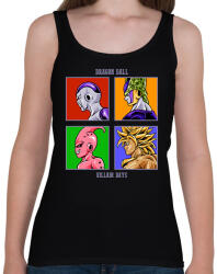printfashion Dragon Ball ellenségek - Női atléta - Fekete (7010640)