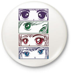 printfashion Manga szemek - eyes - Kitűző, hűtőmágnes - Fehér (4375281)