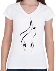 printfashion Pacifej - Női V-nyakú póló - Fehér (4383408)