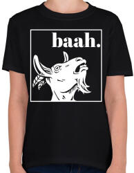 printfashion Baah. - Gyerek póló - Fekete (11617805)