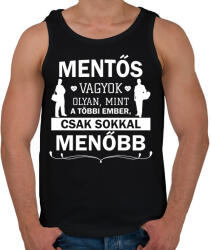 printfashion Mentős vagyok - Menő - Férfi atléta - Fekete (9123798)