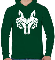 printfashion Farkas - Férfi kapucnis pulóver - Sötétzöld (2330335)