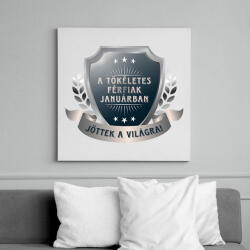 printfashion A tökéletes férfiak január - Vászonkép - Fehér (6639838)