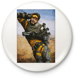 printfashion Mirage - Apex Legends - Kitűző, hűtőmágnes - Fehér (3079540)