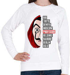 printfashion A nagy pénzrablás - La Casa de Papel - Money Heist - Női pulóver - Fehér (5734717)