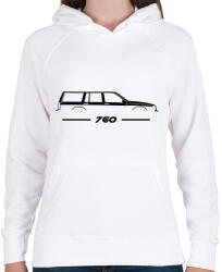 printfashion Volvo 760 (1) - Női kapucnis pulóver - Fehér (14466599)