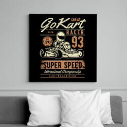 printfashion gokart - Vászonkép - Fekete (13718857)