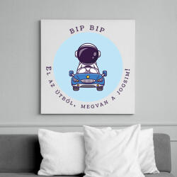 printfashion BIP BIP - El az útból, megvan a jogsim! - Vászonkép - Fehér (6641059)