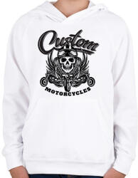 printfashion Motorcycle - Gyerek kapucnis pulóver - Fehér (13733353)