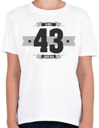 printfashion b-day-43-dark-lightgrey - Gyerek póló - Fehér (511489)