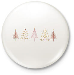 printfashion Karácsonyfák - Kitűző, hűtőmágnes - Fehér (5685353)