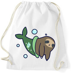 printfashion Lajhár sellő - Sportzsák, Tornazsák - Fehér (16049022)