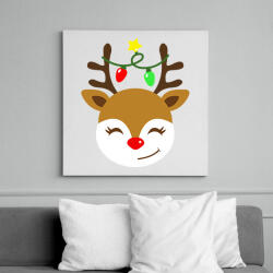 printfashion Rénszarvas - Vászonkép - Fehér (11124414)