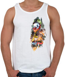 printfashion Tűzoltó - Férfi atléta - Fehér (440880)