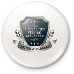 printfashion A tökéletes férfiak január - Kitűző, hűtőmágnes - Fehér (6053724)