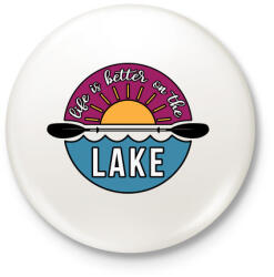 printfashion Jobb a vizen lenni - Kitűző, hűtőmágnes - Fehér (3088233)