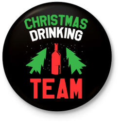 printfashion Karácsonyi ivászat - Kitűző, hűtőmágnes - Fekete (3095489)