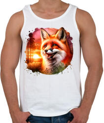 printfashion Cuki erdei róka - Férfi atléta - Fehér (15369772)