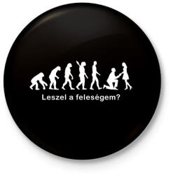 printfashion Emberi evolúció - Kitűző, hűtőmágnes - Fekete (5181438)