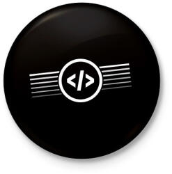 printfashion Linux retro - Kitűző, hűtőmágnes - Fekete (3532880)