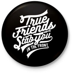 printfashion Az igaz barát. . . - Kitűző, hűtőmágnes - Fekete (3091724)