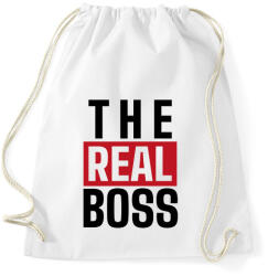 printfashion Családi - The real boss (feleség) - Sportzsák, Tornazsák - Fehér (15047830)