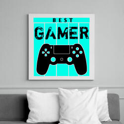 printfashion Gamer - Vászonkép - Fehér (6634723)