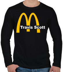 printfashion McTravis - Férfi hosszú ujjú póló - Fekete (3231038)