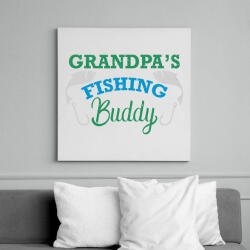 printfashion Fishing buddy - Vászonkép - Fehér (6631287)