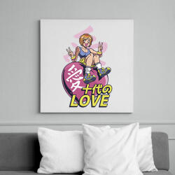 printfashion Love-manga - szerelem - Vászonkép - Fehér (6635624)