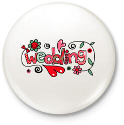 printfashion Wedding - Kitűző, hűtőmágnes - Fehér (5181434)