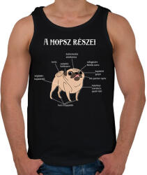 printfashion A mopsz részei - Férfi atléta - Fekete (14383446)