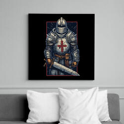 printfashion Kereszteslovag - Vászonkép - Fekete (13289792)