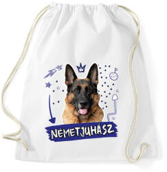printfashion Németjuhász firka - Sportzsák, Tornazsák - Fehér (11852387)