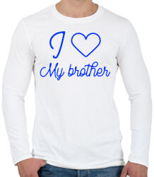 printfashion I love my brother - Férfi hosszú ujjú póló - Fehér (10642571)