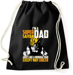 printfashion Super Saiyan APA - Sportzsák, Tornazsák - Fekete (991268)