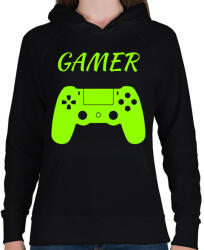 printfashion GAMER - Női kapucnis pulóver - Fekete (2125048)