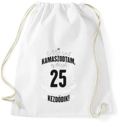 printfashion kamasz-25-black-white - Sportzsák, Tornazsák - Fehér (595916)