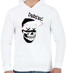 printfashion Watch Dogs: DEDSEC - Férfi kapucnis pulóver - Fehér (1910510)