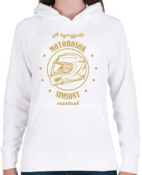 printfashion A legnagyobb motorosok - Simson - Női kapucnis pulóver - Fehér (7203861)