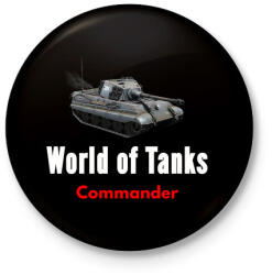 printfashion world of tanks commander - Kitűző, hűtőmágnes - Fekete (3097506)