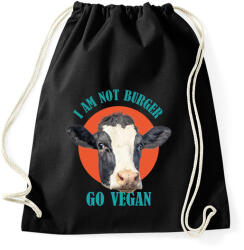 printfashion Go vegan - Sportzsák, Tornazsák - Fekete (8149206)