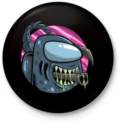 printfashion Alien impostor - Kitűző, hűtőmágnes - Fekete (3528837)