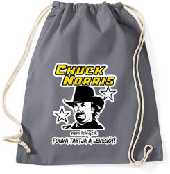 printfashion Chuck Norris nem lélegzik, fogva tartja a levegőt! - Sportzsák, Tornazsák - Grafitszürke (1267392)