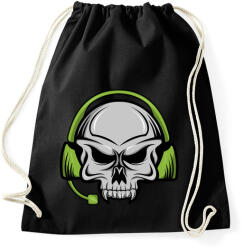printfashion Skull earphone - Sportzsák, Tornazsák - Fekete (3022254)