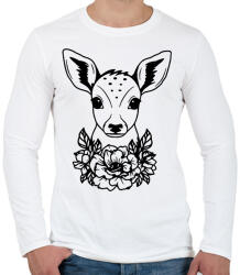 printfashion Őzike - Férfi hosszú ujjú póló - Fehér (15961942)