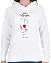 printfashion Just my type - Női kapucnis pulóver - Fehér (2202195)