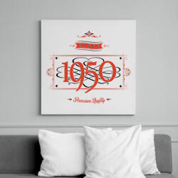 printfashion since-1950-red-black - Vászonkép - Fehér (6622924)